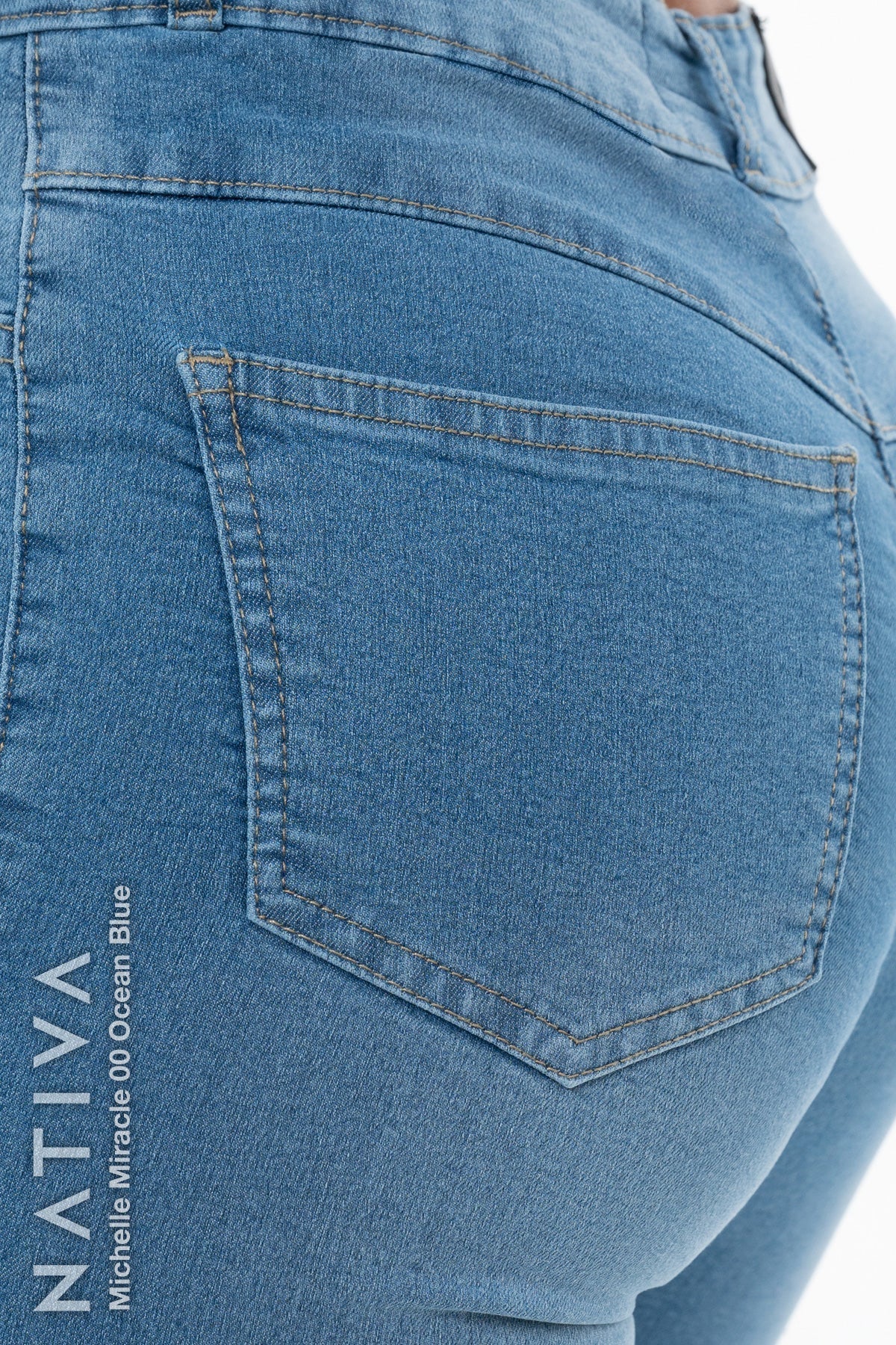 SUPER SKINNY JEANS, MICHELLE MIRACLE 00 OCEAN BLUE, Talle Alto. Moldeador. Movimiento Intenso. Tecnología No Stress®