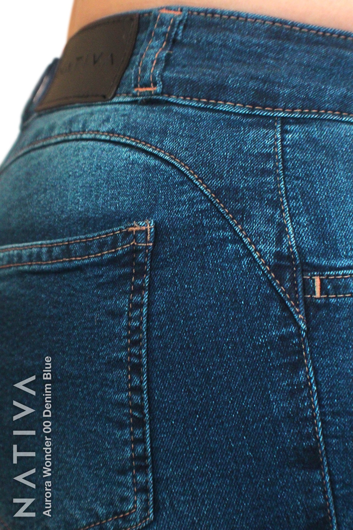 SUPER SKINNY JEANS, AURORA WONDER 00 DENIM BLUE, Talle Medio. Moldeador y Afirmador. Casual 7 días. Tecnología No Stress®