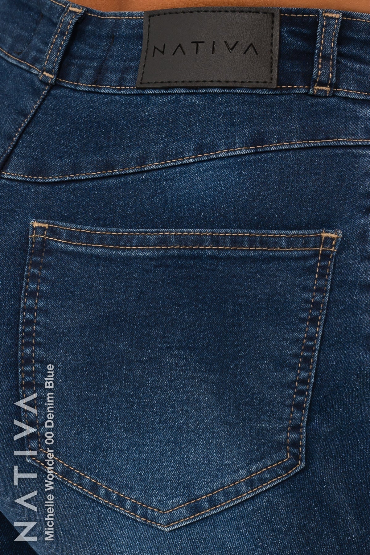 SUPER SKINNY JEANS, MICHELLE WONDER 00 DENIM BLUE, Talle Alto. Moldeador y Afirmador. Casual 7 días. Tecnología No Stress®