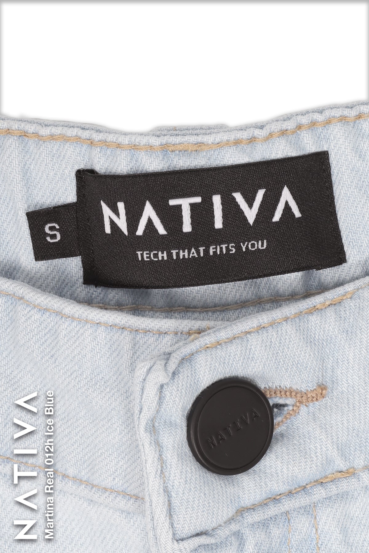 MOM JEANS TRUE DENIM, MARTINA REAL 012H ICE BLUE, Talle Alto. 100% Algodón Nativo Virgen. Auténtico e Interminable