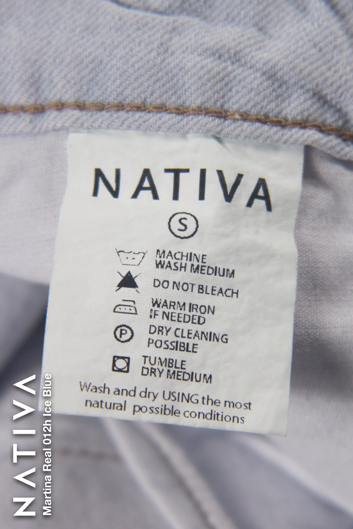 MOM JEANS TRUE DENIM, MARTINA REAL 012H ICE BLUE, Talle Alto. 100% Algodón Nativo Virgen. Auténtico e Interminable