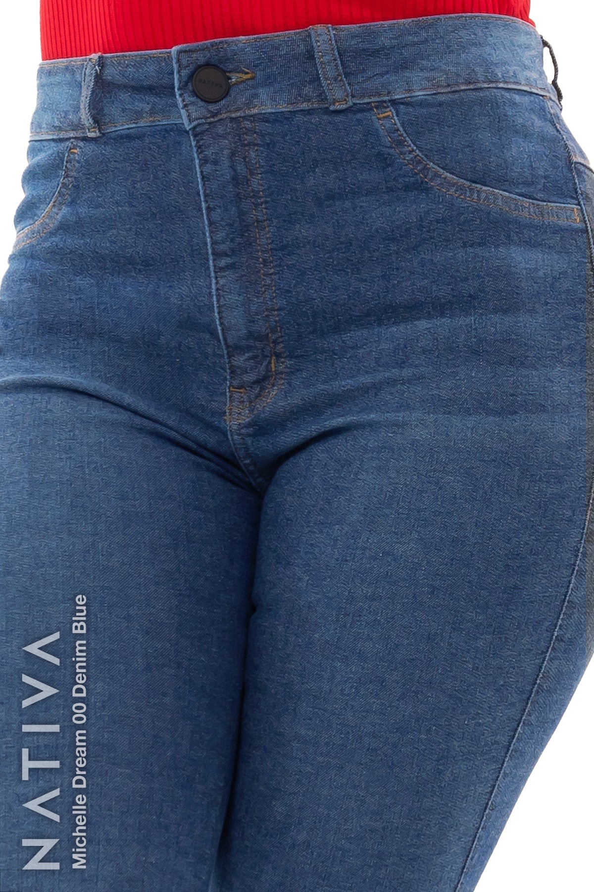 SUPER SKINNY JEANS, MICHELLE DREAM 00 DENIM BLUE, Talle Alto. Moldeador Ultra Confortable. Jornada Prolongada. Tecnología No Stress®